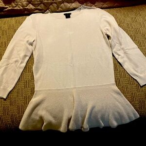 NWOT Ann Taylor beige sweater with peplum